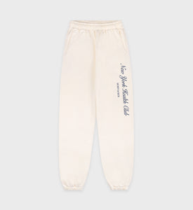 NY Health Club Sweatpant - Cream/Navy