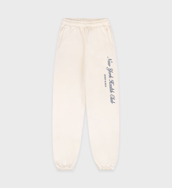 NY Health Club Sweatpant - Cream/Navy