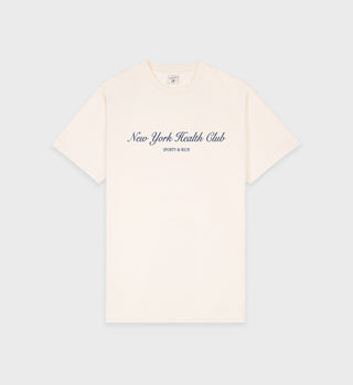 NY Health Club T-Shirt - Cream/Navy