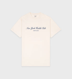 NY Health Club T-Shirt - Cream/Navy