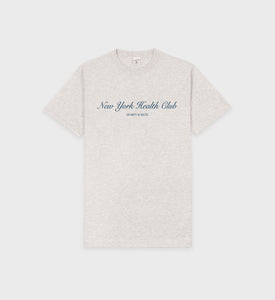 T-Shirt NY Health Club - Gris Chiné/Marine