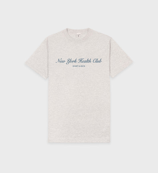 NY Health Club T-Shirt - Heather Gray/Navy