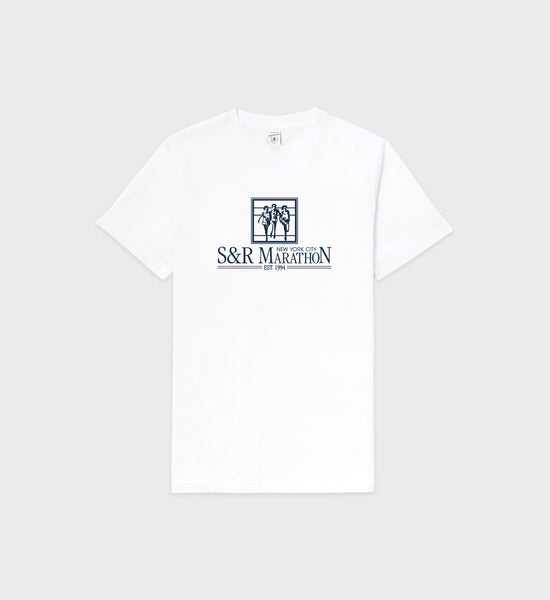 T-shirt NY Marathon - Blanc/Marine