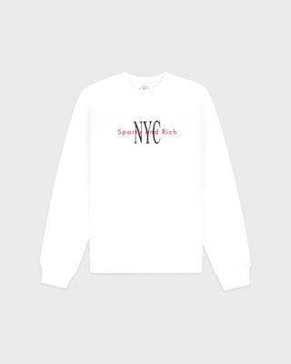 NY Minute Crewneck - White/Navy