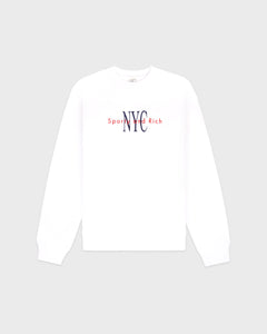 NY Minute Crewneck - White/Navy