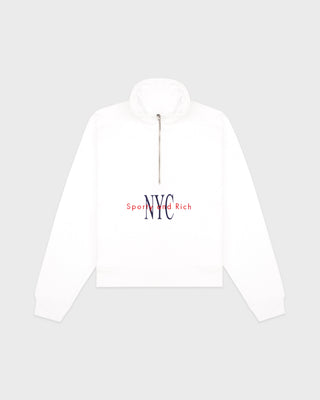 NY Minute Quarter Zip - White/Navy