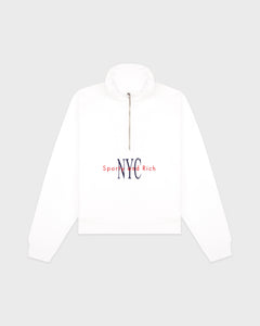 NY Minute Quarter Zip - White/Navy