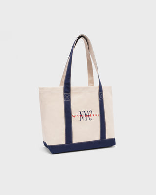 NY Minute Two Tone Tote Bag - Natural