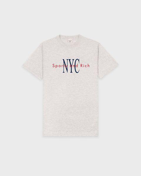 T-shirt NY Minute - Gris chiné/Marine