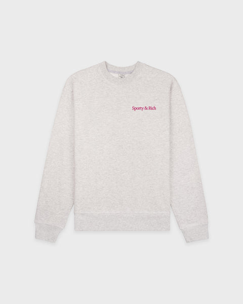 NY Motion Crewneck - Heather Gray/Berry/Azure – Sporty & Rich
