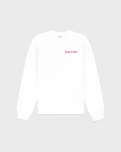 NY Motion Crewneck - White/Berry/Azure