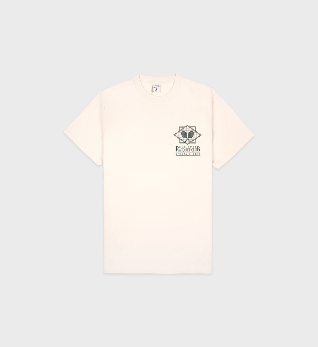 NY Racquet Club T-Shirt - Cream/Forest – Sporty & Rich