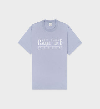NY Racquet Club T-Shirt - Washed Periwinkle/White