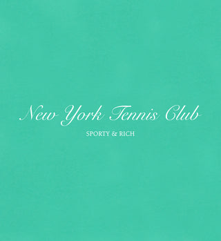 NY Tennis Club Cropped Crewneck - Caribbean/White