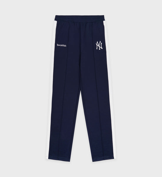 Yankees Serif Track Pants - Navy/White