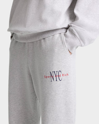 NY Minute Sweatpant - Heather Gray/Navy