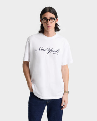 New York T-Shirt - White/Navy