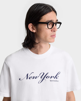 New York T-Shirt - White/Navy