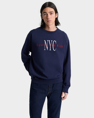 NY Minute Crewneck - Navy/White