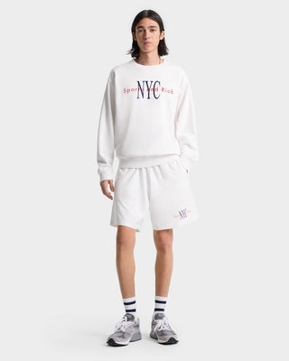 NY Minute Crewneck - White/Navy