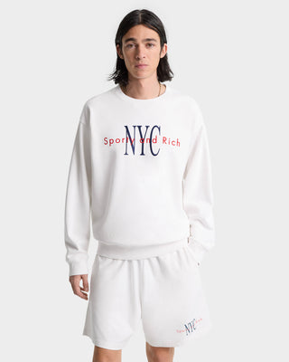 NY Minute Crewneck - White/Navy