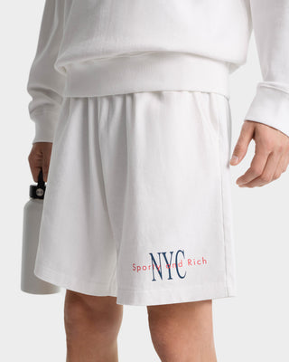 Short de sport NY Minute - Blanc/Marine