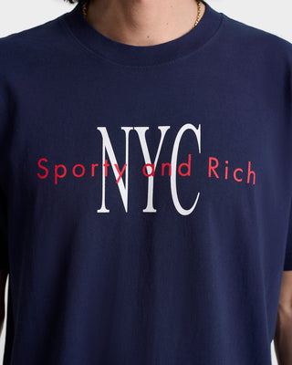 NY Minute T-Shirt - Navy/White