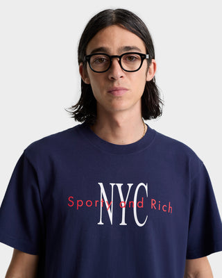 NY Minute T-Shirt - Navy/White