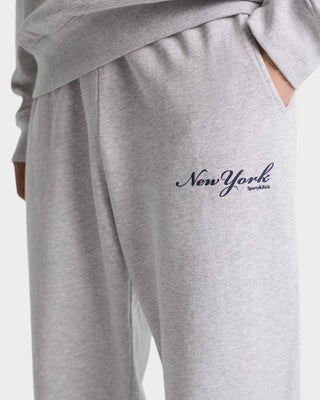 New York Sweatpant - Heather Gray/Navy