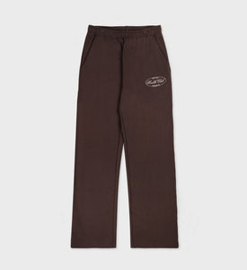 Oval Health straight leg sweatpant - Chocolate/Cream