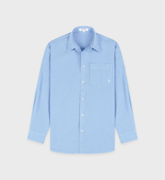 SRC Oversized Shirt - Sky Blue/White