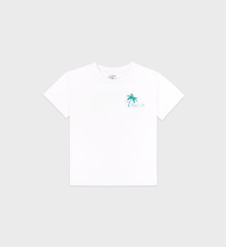 Palms Kids T-Shirt - White/Spring Green