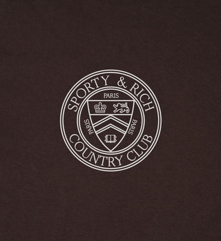 Paris Country Club T-Shirt - Chocolate/White