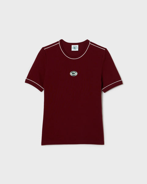 Piqué Ringer Tee - Pinot/Farine