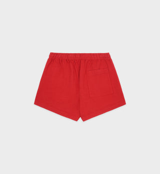 Plaza Disco Short - Ruby/White