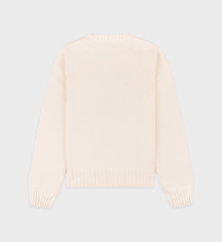 Polo Club Knitted Sweater - Cream/Chocolate