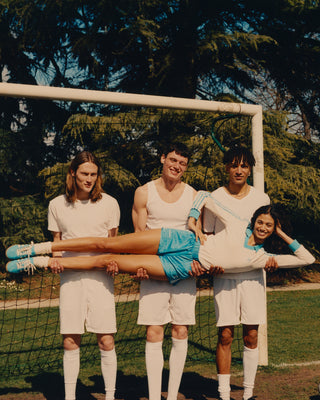 Soccer Jersey - Cream/Baby Blue