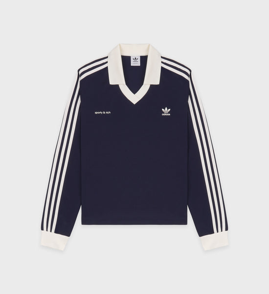 sporty&rich addidas ジャージ　XL クリーム Soccer Jersey - Navy/Cream – Sporty & Rich