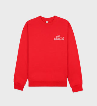 Prep Crewneck - Sports Red/White