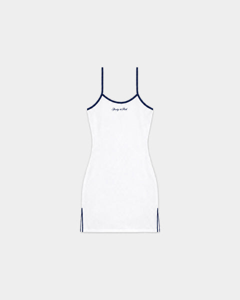 Rosa Signature Logo Sports Dress - White/Dark Navy