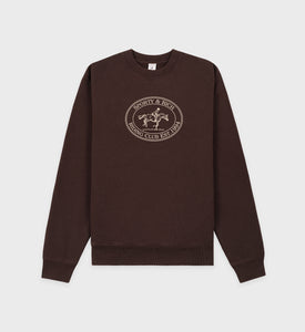 Riding Club Crewneck - Chocolate/Cream