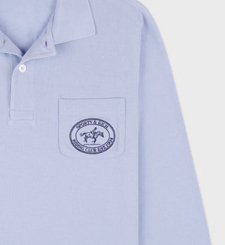 Riding Club Pique Polo - Washed Hydrangea/Navy