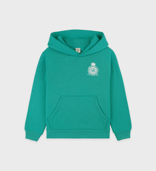 Royal Club Kids Hoodie - Spring Green/White