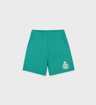 Royal Club Kids Gym Short - Spring Green/White
