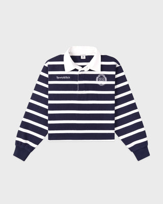 Yale Crest Rugby Polo - Navy/White