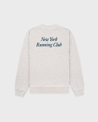 Run Club Crewneck - Heather Gray/Navy