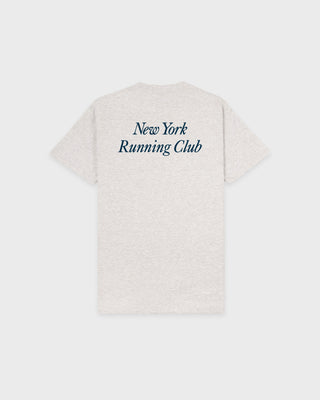 Run Club T-Shirt - Heather Gray/Navy