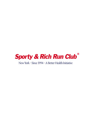 Logo of Sporty & Rich Run Club on a white background