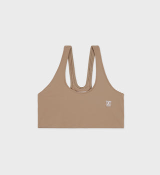 Runner Sports Bra - Espresso/White