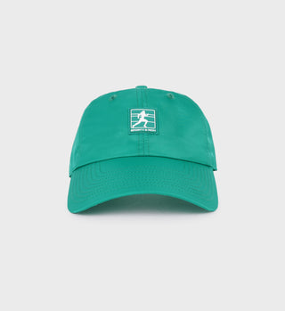 Running Woman Nylon Hat - Spring Green/White